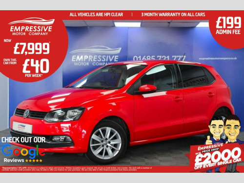 Volkswagen Polo  1.0 BlueMotion Tech SE Hatchback 5dr Petrol Manual