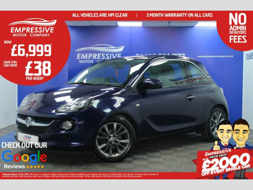 Vauxhall ADAM  1.2i JAM Hatchback 3dr Petrol Manual Euro 6 (70 ps