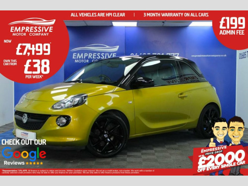 Vauxhall ADAM  1.2i ecoFLEX ENERGISED Hatchback 3dr Petrol Manual