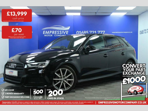 Audi A3  1.0 TFSI 30 Black Edition Sportback 5dr Petrol Man 