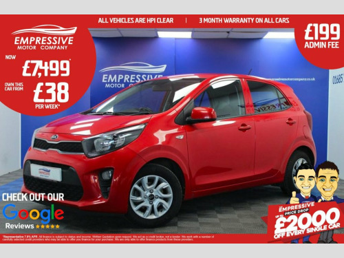 Kia Picanto  1.0 2 Hatchback 5dr Petrol Manual Euro 6 (66 bhp)