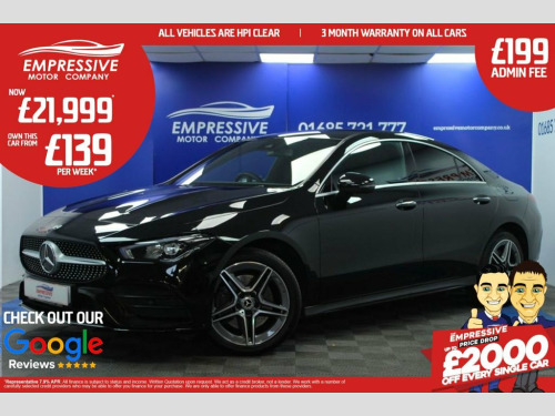 Mercedes-Benz CLA  1.3 CLA250e 15.6kWh AMG Line (Premium) Coupe 4dr P