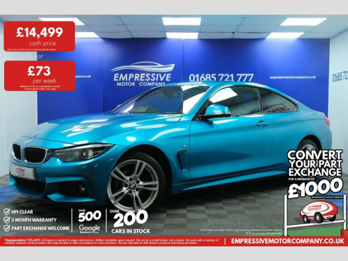 BMW 4 Series  2.0 420i M Sport Coupe 2dr Petrol Auto xDrive Euro 