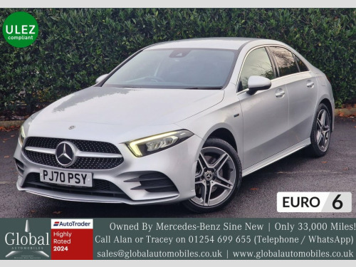 Mercedes-Benz A-Class  1.3 A250e 15.6kWh AMG Line Saloon 4dr Petrol Plug-