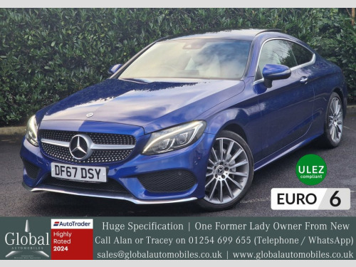 Mercedes-Benz C-Class C200 2.0 C200 AMG Line (Premium) Coupe 2dr Petrol G-Tro