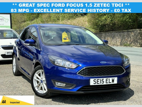 Ford Focus  1.5 ZETEC TDCI 5d 118 BHP 2 X KEYS, AIR CON, BLUET