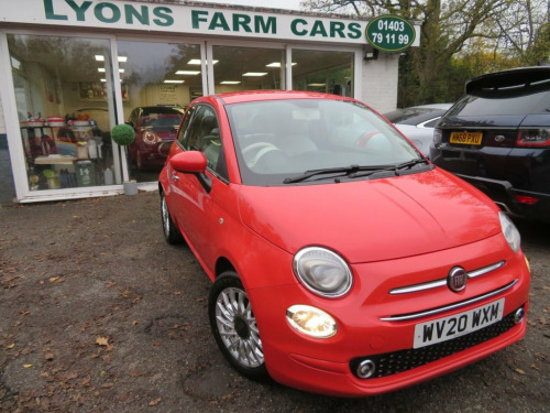 Fiat 500  1.2 LOUNGE 3d 69 BHP NEW SHAPE 7" HD TOUCHSCR