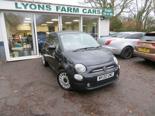 Fiat 500  1.2 LOUNGE 3d 69 BHP NEW SHAPE 7" HD TOUCHSCR