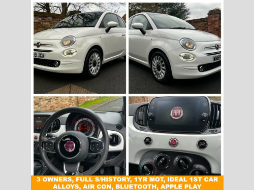 Fiat 500  1.2 LOUNGE 3d 69 BHP ALLOYS, AIR CON BLUETOOTH P/S